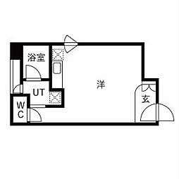 B-FLAT名駅 ワンルームの間取図画像