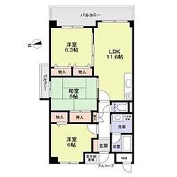 メルベーユ宝塚 3LDKの間取図画像