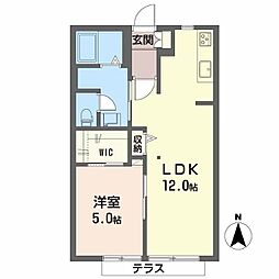 メゾンあやA 1LDKの間取図画像