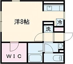 リヴィエールB ワンルームの間取図画像