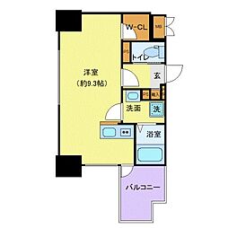 カスタリア大町 ワンルームの間取図画像