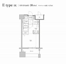 エンクレスト博多スタイル 1Kの間取図画像