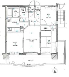マイキャッスル八王子万町 2SLDKの間取図画像