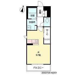 グランリジェール ワンルームの間取図画像