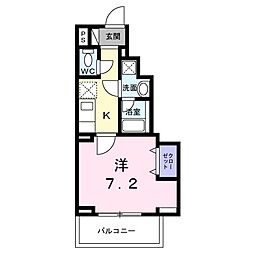 中宮町マンション(027390401) 1Kの間取図画像