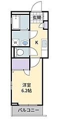 シャーメゾン西条駅前 1Kの間取図画像