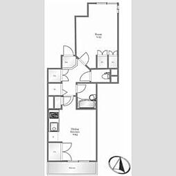 T-Angle 1DKの間取図画像