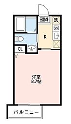 サングランツ 1Kの間取図画像