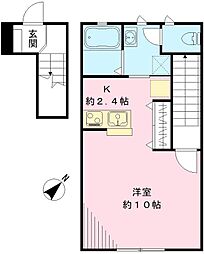 ヒルズ笠原 1Kの間取図画像