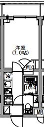 S-RESIDENCEkitatoda 1Kの間取図画像