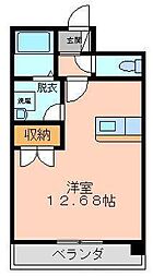 クロノス庄口公園 ワンルームの間取図画像