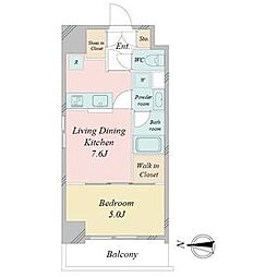 ルネフラッツ岐阜駅前 1DKの間取図画像