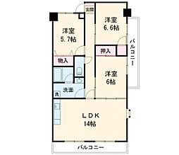 ヴィラ・クラマス 3LDKの間取図画像