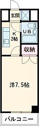 メゾンチコ 1Kの間取図画像