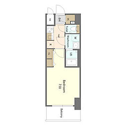 S-RESIDENCE名古屋菊井aline(アライン) FR・家電キャンペーン実 1Kの間取図画像