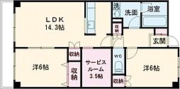 コンフォールプレマ 2SLDKの間取図画像