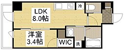 月光加賀 1LDKの間取図画像