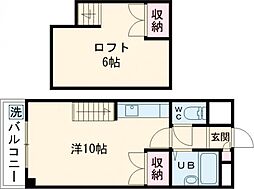 ピュア高須新町 ワンルームの間取図画像