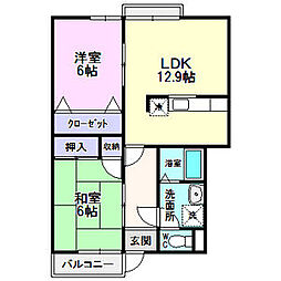 ハイステージレシオ 2LDKの間取図画像