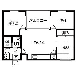 カーサジオ 3LDKの間取図画像