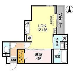 DR藤江北 1LDKの間取図画像