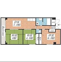 ベルトピア西明石7 3DKの間取図画像