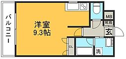 Sビル ワンルームの間取図画像