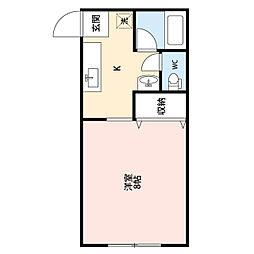 N.Kレジデンス新島町 1Kの間取図画像