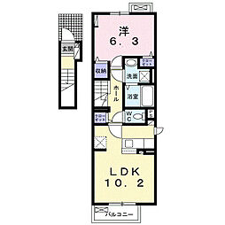 ファインアベニュー 1LDKの間取図画像