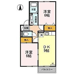ロイヤルビレッジY・S5 2DKの間取図画像