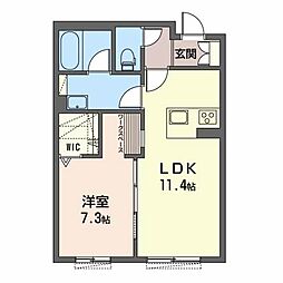 リオリエント大垣西 1LDKの間取図画像