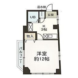 ドエル植田南 1Kの間取図画像