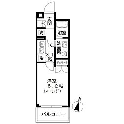 N-stageSokashinden 1Kの間取図画像