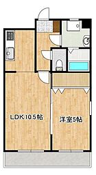 パンダビル 1LDKの間取図画像