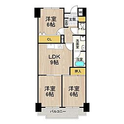 シャトー・レイク・ルイーズ 3LDKの間取図画像