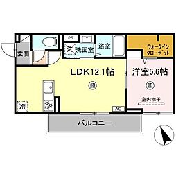 PREMILIFE大在浜WEST 1LDKの間取図画像