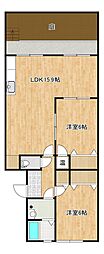ストークハイム 2LDKの間取図画像