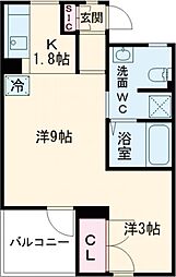 LeGrandBleu ワンルームの間取図画像