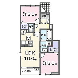 スカイ・ガーデン 2LDKの間取図画像