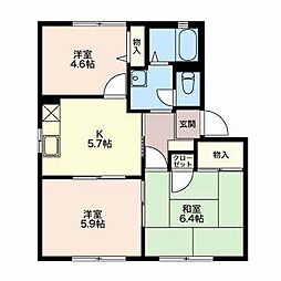 フォーレス1 3Kの間取図画像