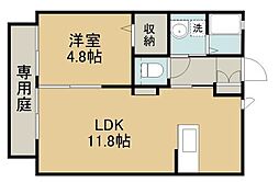 サングリーンズ2 1LDKの間取図画像