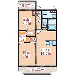 YSSpazio 2LDKの間取図画像