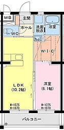 デイライト ヒルズ 1LDKの間取図画像