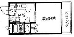 グリーンハイツ5号 1DKの間取図画像