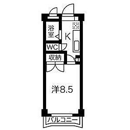 コーポ878富沢 1Kの間取図画像