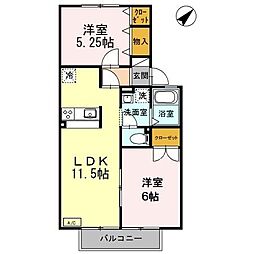 サニーコート 2LDKの間取図画像