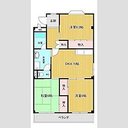 クリエイト富が丘 3DKの間取図画像