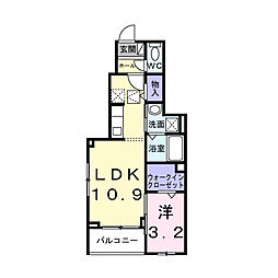 アルカディアII 1LDKの間取図画像