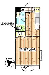 セレーノ1 1Kの間取図画像