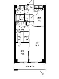 ザ・ケンジントン・レジデンスときわ台 2LDKの間取図画像